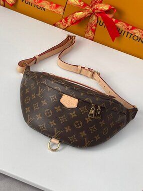 💝Louis Vuitton Bumbag Brown Monogram Canvas Messenger Bag